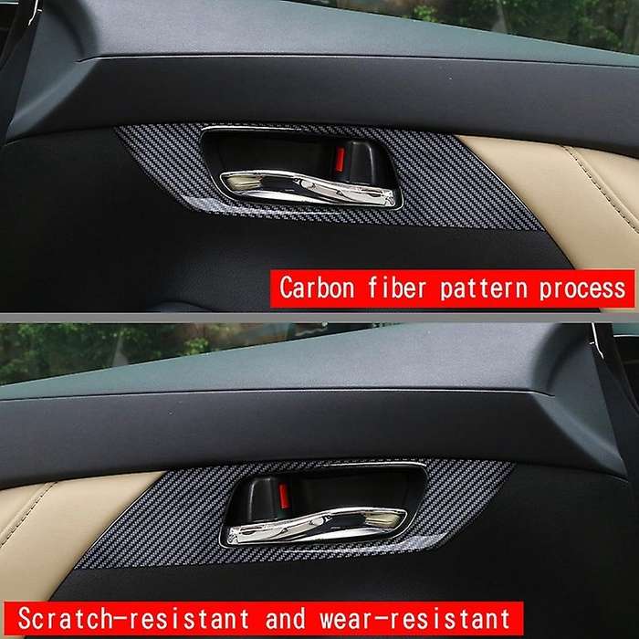 Car Inner Handle Armrest Frame Car Door Bowl Decoration Cover for Alpha 30 Series 2015-2017 Carbon F