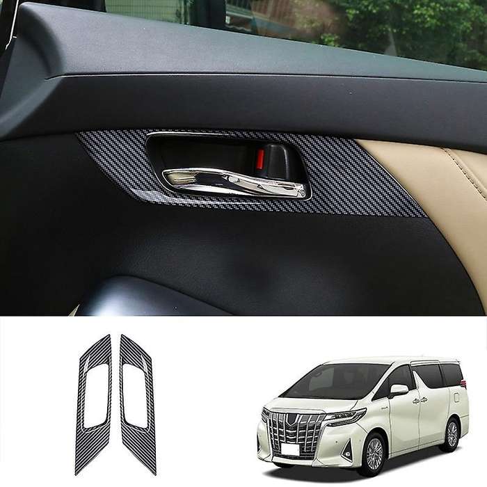 Car Inner Handle Armrest Frame Car Door Bowl Decoration Cover for Alpha 30 Series 2015-2017 Carbon F