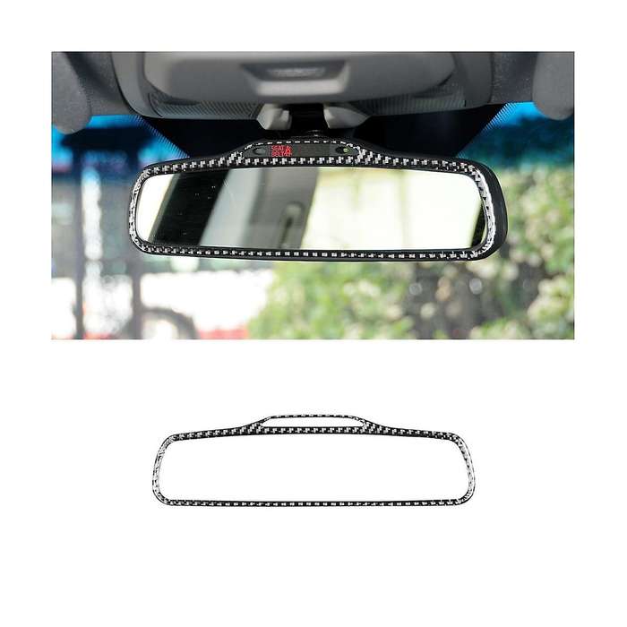 Car Inner Rearview Mirror Frame Cover Trim Decorative Sticker Carbon Fiber for Xc90 2003-2014 Acces
