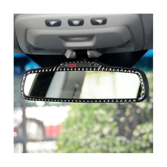 Car Inner Rearview Mirror Frame Cover Trim Decorative Sticker Carbon Fiber for Xc90 2003-2014 Acces