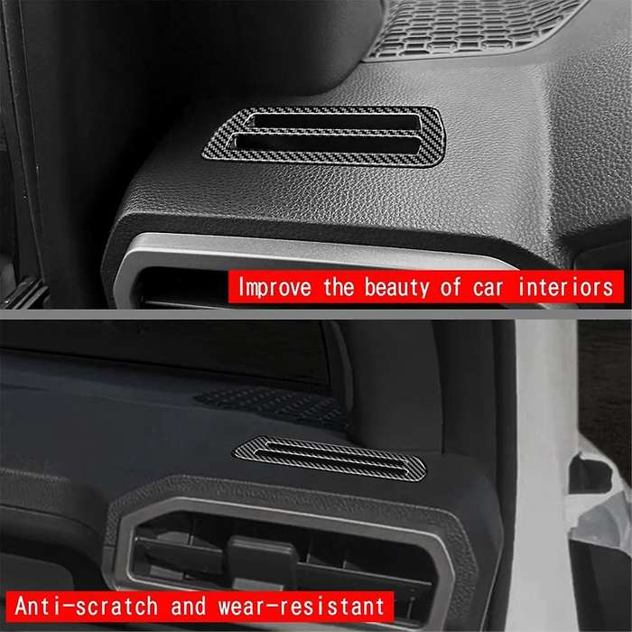 Car Instrument Panel Air Outlet Frame for 2024 A/C Air Outlet Trim Stickers Car Accessories Carbon F