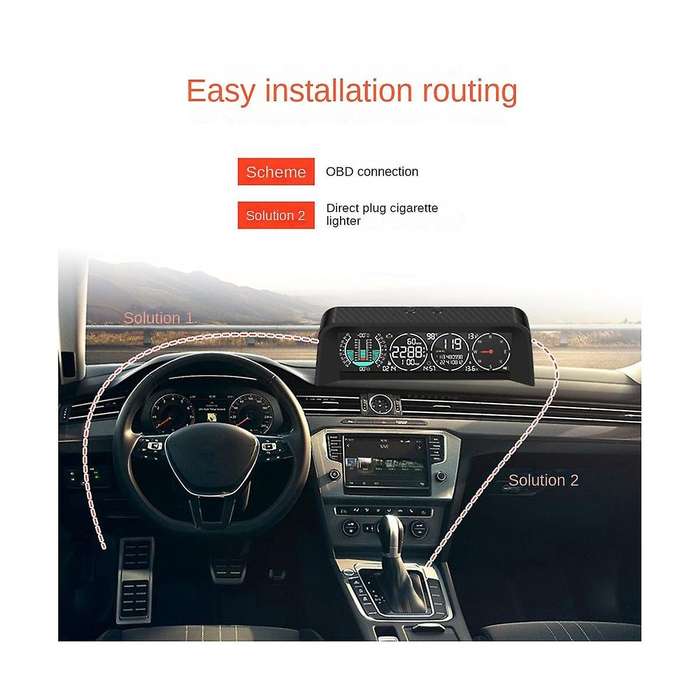 Car Intelligent Head-up Display Gps Obd Gradient Meter Car Digital Speedometer Intelligent Tilt Met
