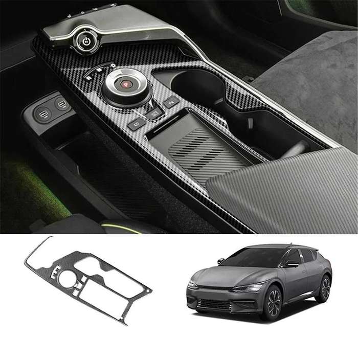 Car Interior Center Console Gear Shift Water Cup Holder Decoration Cover Trim Stickers for Ev6 21-2