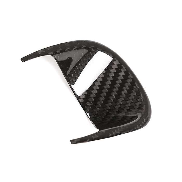 Car Interior Dashboard Clock Decoration Frame Carbon Fiber Modified Sticker for 2014-2021 Black