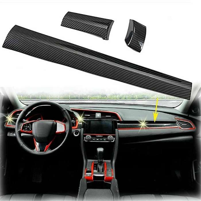 Car Interior Dashboard Panel Cover Trim Styling for 10th Gen 2016 2017 2018 2019-2021 Carbon Fiber L