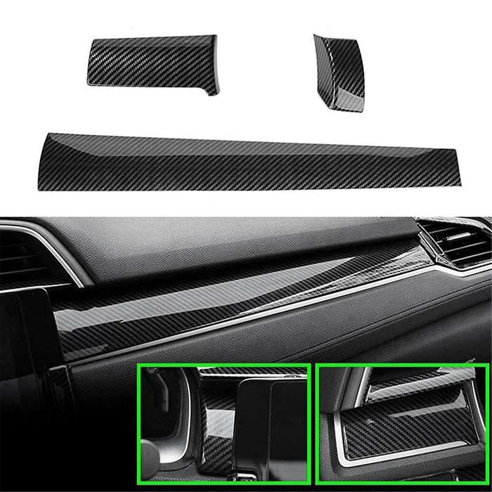 Car Interior Dashboard Panel Cover Trim Styling for 10th Gen 2016 2017 2018 2019-2021 Carbon Fiber L