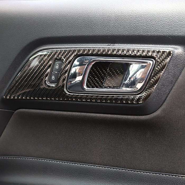 Car Interior Door Handle Bowl Cover Trim Frame Interior Accessories for 2015-2020 (Carbon Fiber)