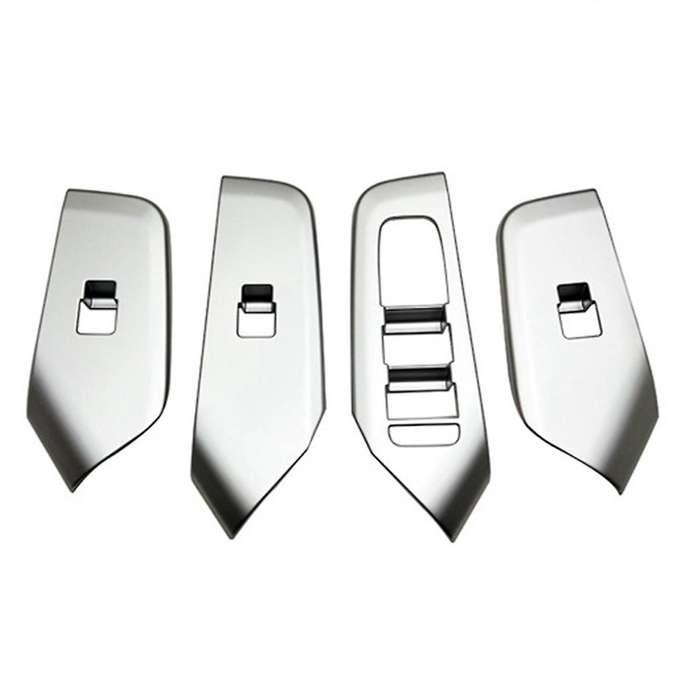 Car Interior Door Window Lift Control Panel Cover for Prius 60 Series Silver Inner Armrest Panel Rhd