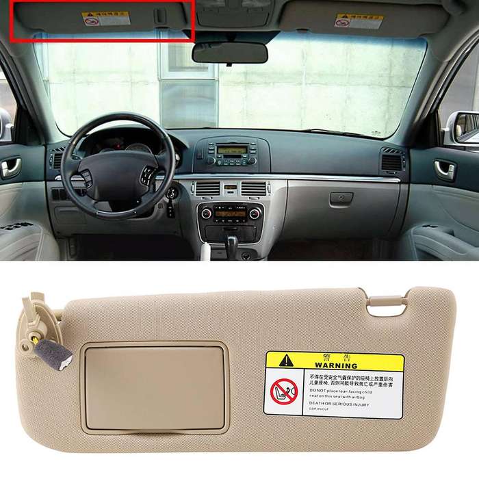 Car Interior Hand Sun Visor Shade LH Beige for I45 2006-2010 85201-0R300 85202-0R300
