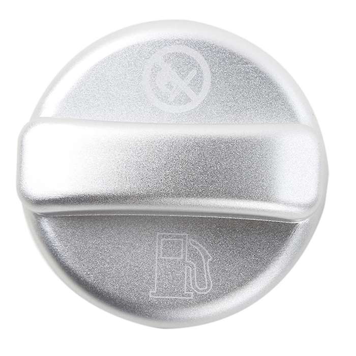 Car Interior Gas Fuel Tank Cover Cap for 2017-2021 Accessories Aluminum Alloy (Silver)