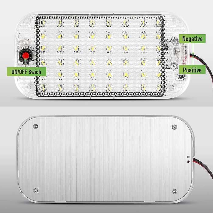 Car Interior Lighting LED Car Interior Lighting 48LEDs 12V - 85V White Lamp with ON / OFF Switch for