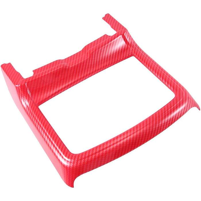Car Interior Modification Front Drain Cup Frame Cup Holder Decorative Cover Red Carbon Pattern for C
