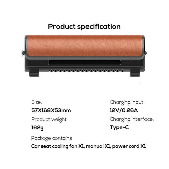 Car Interior Rear Headrest Fan Usb Plug In Car Fan Wind Power Up to Low Noise Car Rear Fan Car Fan-