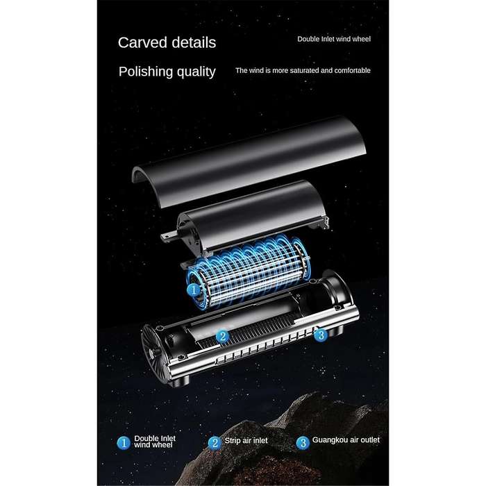 Car Interior Rear Headrest Fan,3 Gear Speeds USB Adjustable Strap Car Interior Fan Auto Accessories