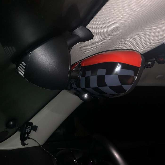 Car Interior Rear View Mirror Case Cover Sticker Decoration for  JCW S One+ F54 F55 F56 F6