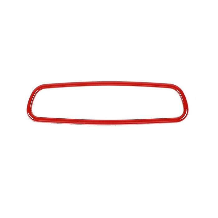 Car Interior Rearview Mirror Decoration Ring Trim Bezel Cover for Charger 2010-2020 Accessories (Red