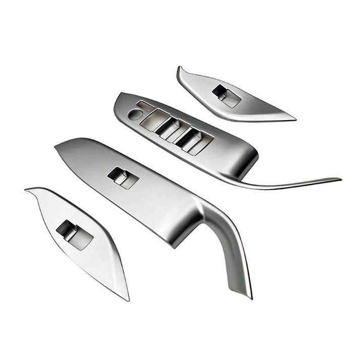 Car Interior Silver Door Armrest Panel Window Glass Lift Button Switch Cover Trim for Noah/ Voxy 90