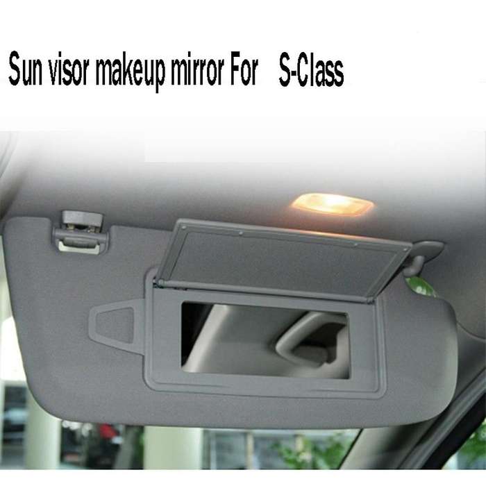Car Interior Sun Shade Visor Makeup Cosmetic Mirror Cover 2218104117 for S Class W221 2006-2013 Beig