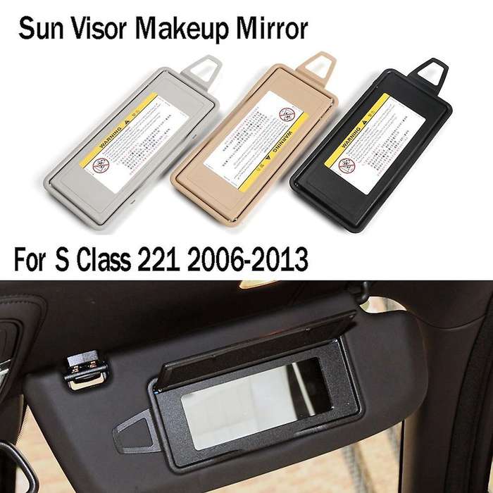Car Interior Sun Shade Visor Makeup Cosmetic Mirror Cover 2218104117 for S Class W221 2006-2013 Beig