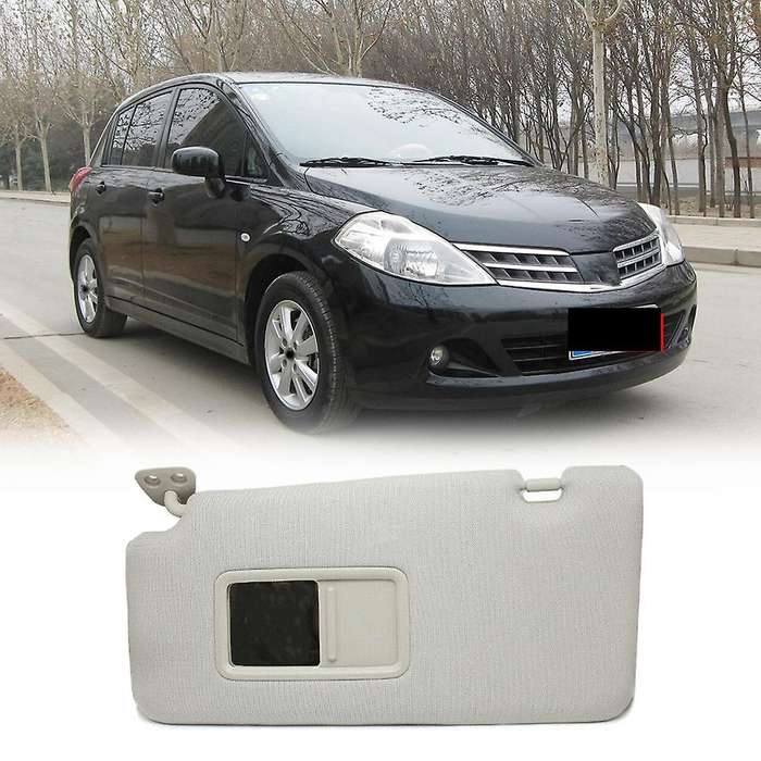Car Interior Sun Visor LEFT Front Windscreen Sun Shade with Mirror Kit for Tiida 2005 - 2010