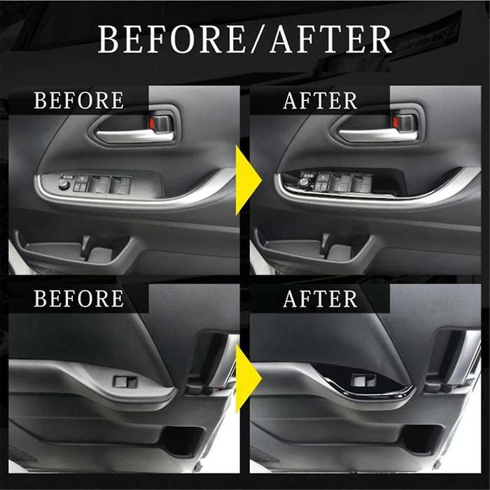 Car Interior Wood Grain Door Armrest Panel Window Glass Lift Button Switch Cover Trim for Noah/ Vox