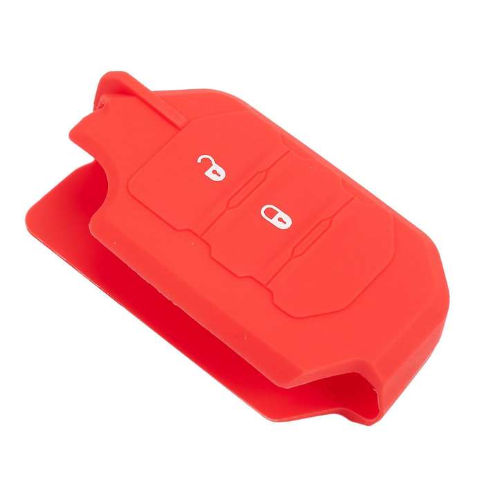 Car Key Case Aluminum Alloy Key Protection Cover for Wrangler JL 2018 2019 2020 Silver Red