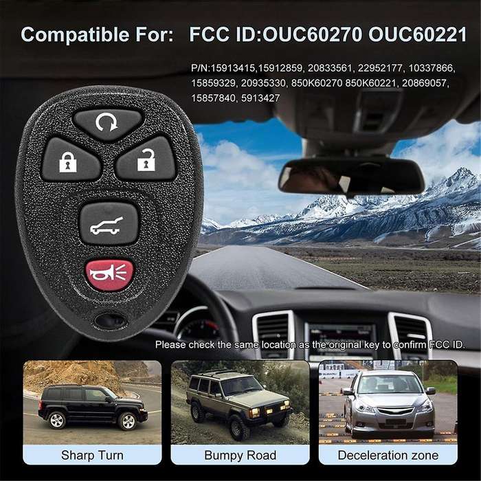 Car Key Fob Keyless Entry for Acadia XL Enclave Escalade OUC60270