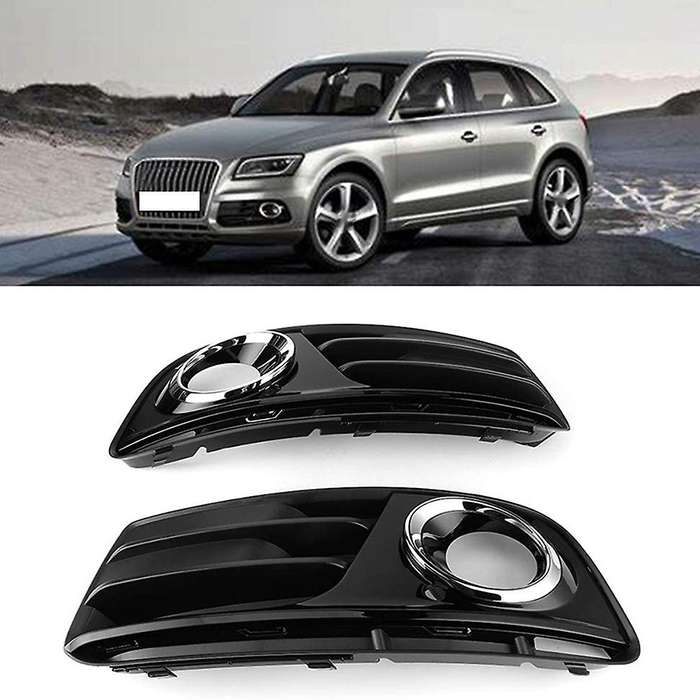 Car Lamp Cover Grille Left+Right Side 1 Pair Fog Light Grille Car Accessory Replacement for Q5 2013-