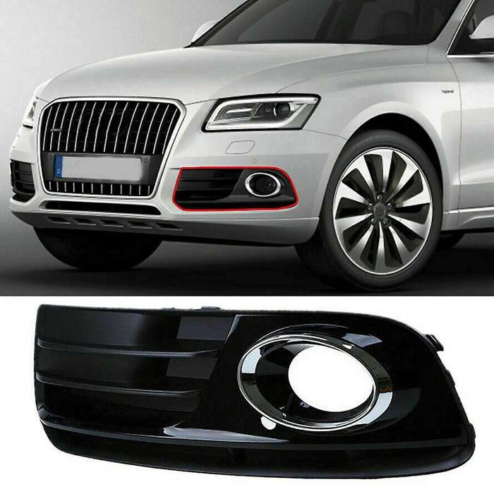 Car Lamp Cover Grille Left Side Fog Light Grille Car Accessory Replacement for Q5 2013-2016 8R080768