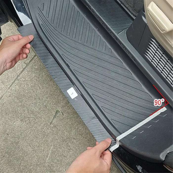 Car Leather Lower Sill Strips Trim Sticker for ALPHARD/VELLFIRE 40 Series 2023+ Sill Strip Car Door