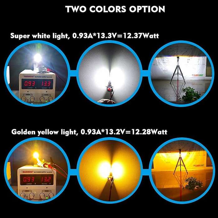 Car Led Bulb Fog Light 9006/Hb4 24W 2400Lm 6000K Yellow