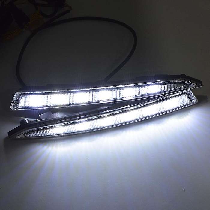 Car Led Daytime Running Light Drl Daylight Led Car for Kuga Escape 2012-2015 with Fog Lamp(White)