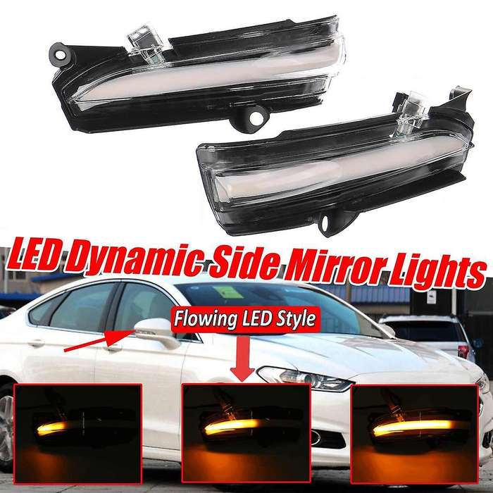 Car LED Dynamic Rear View Mirror Turn Signal Light for Mondeo 2013-2018