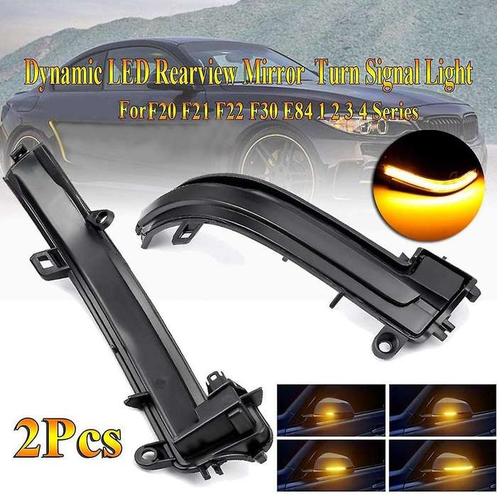 Car LED Dynamic Rearview Mirror Light Compatible-BMW F20 F21 F22 F30 E84