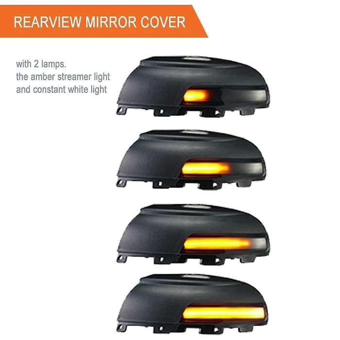 Car LED Dynamic Rearview Mirror Turn Signal Light Indicator for MK1 2008-2016 Yellow+Blue