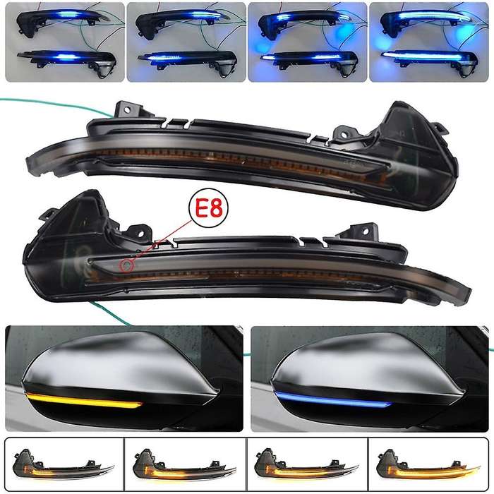 Car LED Dynamic Turn Signal Light Rear View Side Mirror Light Indicator for- A6 RS6 4G C7 7.5 2012-2