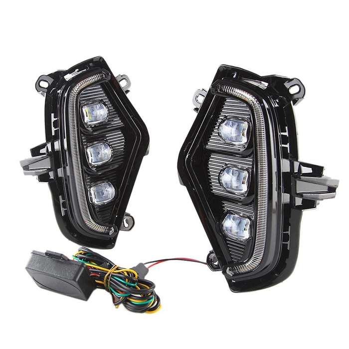 Car Led Fog Lamp Daytime Running Lamp for 2019-2021 Front Fog Light Turn Signal Daylight Accessories