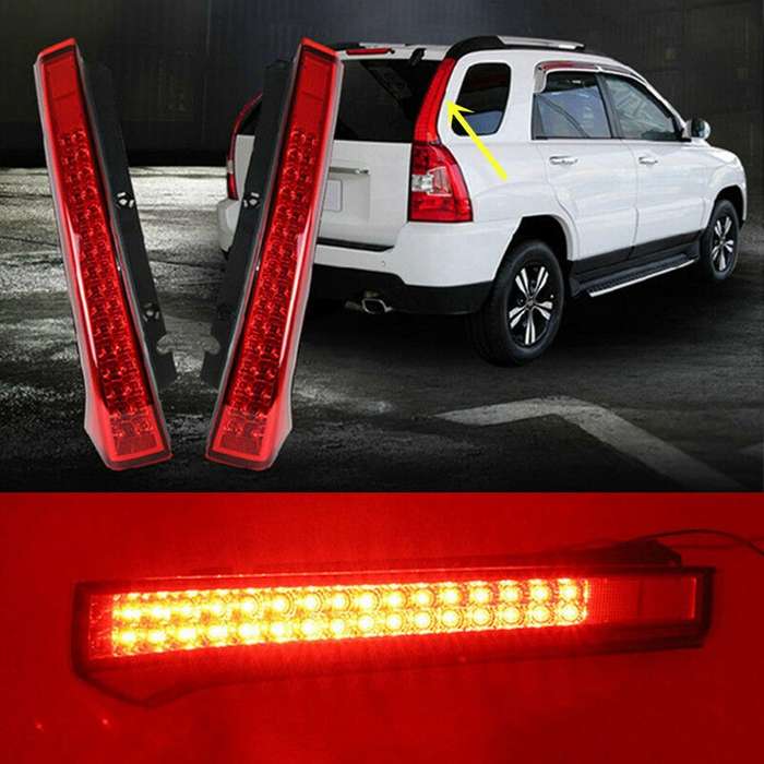 Car LED Left Side Tail Light Rear Tail Lamp Fog Lamp Rear Bumper Reflector Tail Light for 2008-2012