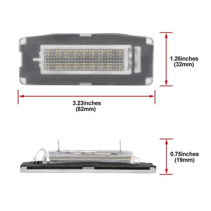 Car LED License Plate Light 673001401 for M157 2014-2020 Car Number Plate Lamp