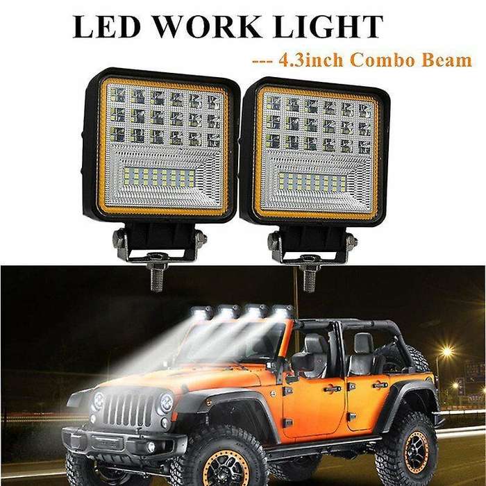 Car LED Light Bar 4 Inch 6000K 126W LED Driving Work Light Lamp Headlight Off Road for Truck SUV ATV