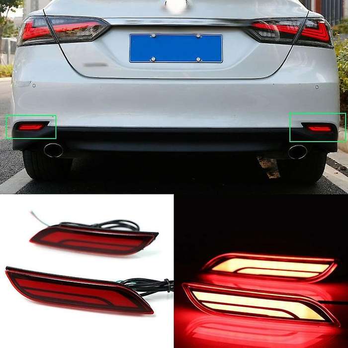Car LED Rear Bumper Reflector Fog Brake Light for 2018
