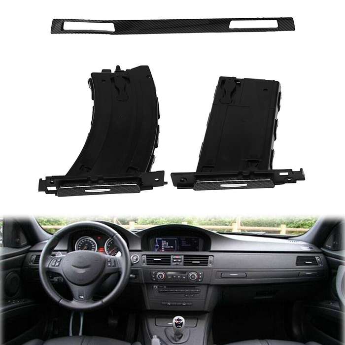 Car Left & Right Cup Holder Set with Trim Panel for E90 E91 E92 E93 2005-2012 51459173469 5145917346