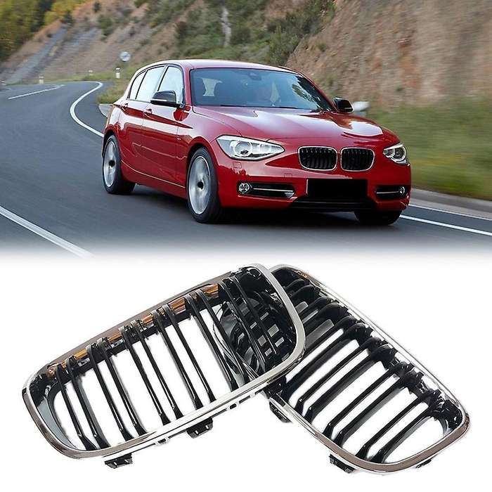Car Left & Right Front Bumper Kidney Grille for  1-Series F20 2012-2014