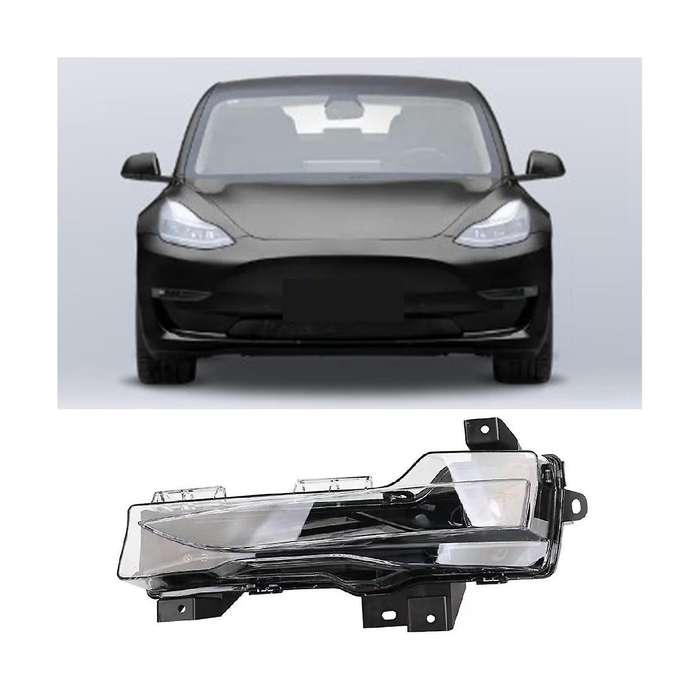 Car Left Front Bumper Fog Lamp Front Bumper Fog Lamp Assembly Fog Lamp for Model 3 Y 2017-2023 1077