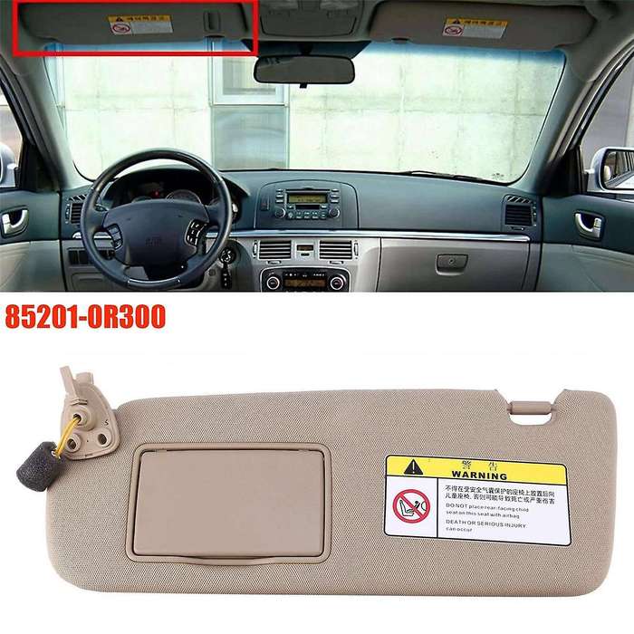 Car Left Inner Sun Visor Sunshade Mirror 85201-0r300 for Nfc 2005-2009 Beige Shade