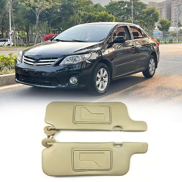 Car Left Inner Sunvisor Sun Shade Front Windscreen Sun Visor Sunshield with Mirror Kit for 2003-201