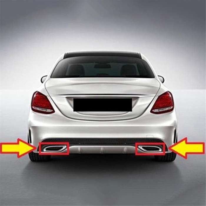 Car Left Rear Exhaust Pipe Trim Bezel Tailpipe Cover Trim A2058852221 for W177 W238 W205