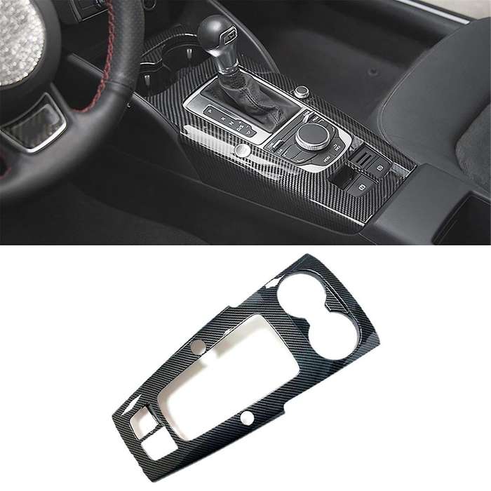 Car LHD Carbon Fiber ABS Center Console Gear Shift Panel Decoration Sticker Trim for A3 8V 2014-2018