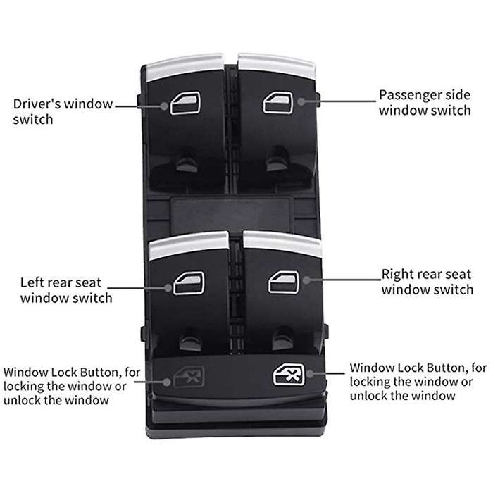 Car Master Window Switch Control Button for  A3 8P A6 S6 RS6 C6 2004-2011 4F0959851H