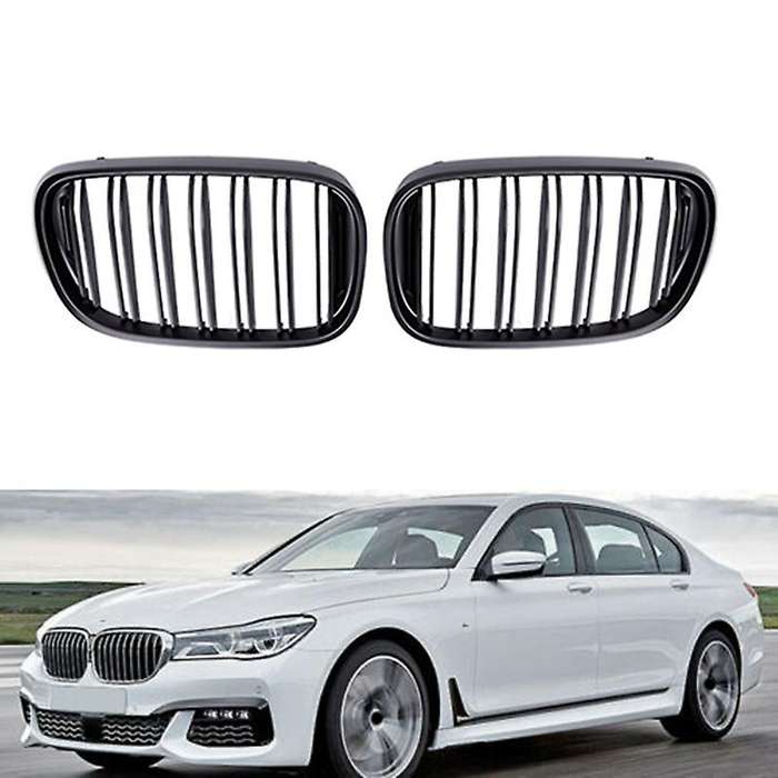 Car Matte Double Front Kidney Grill Grille Fit for  7 Series G11 G12 16-19